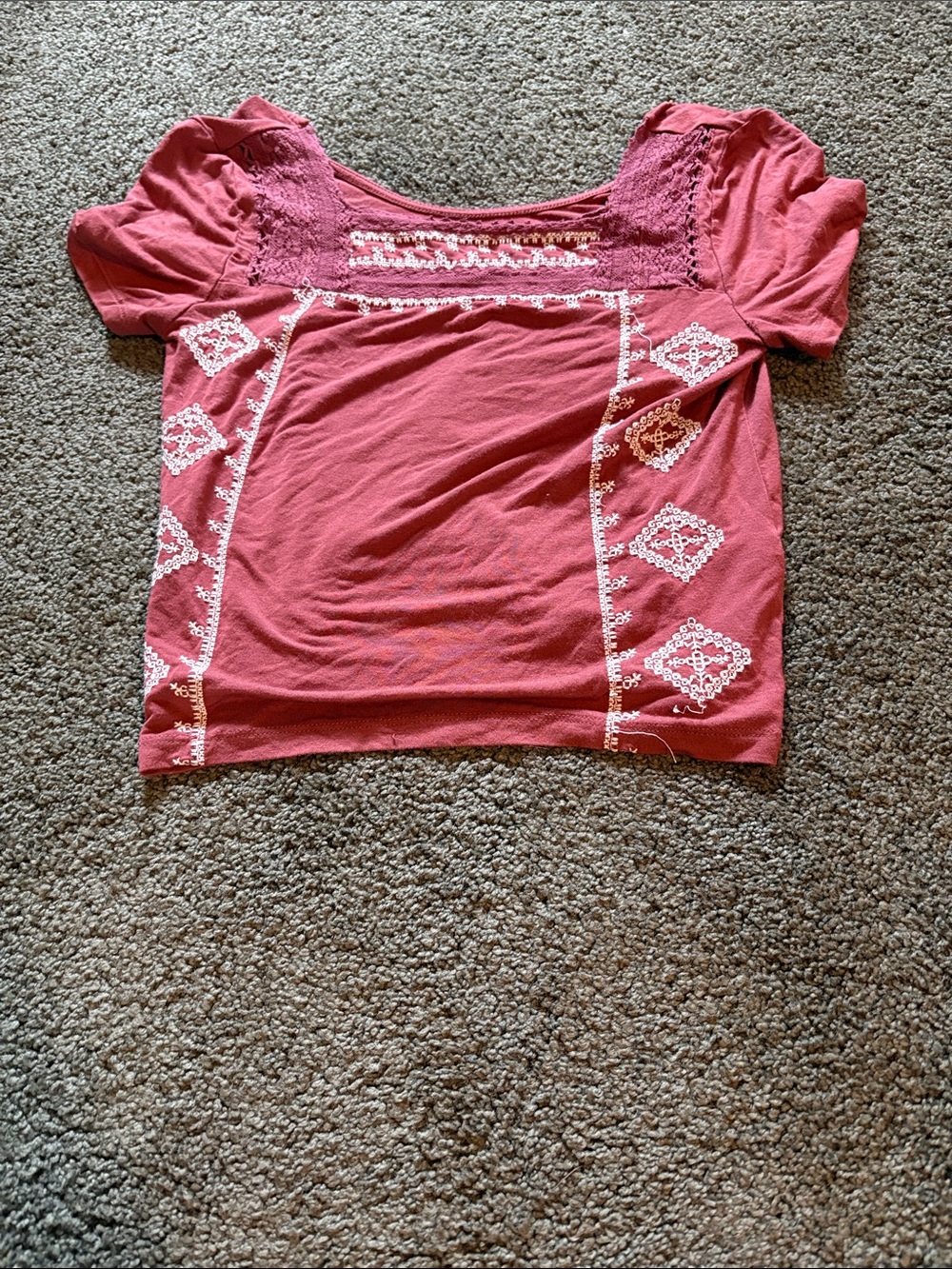 American Eagle Outfitters Rose Mauve Short Sleeve Tee